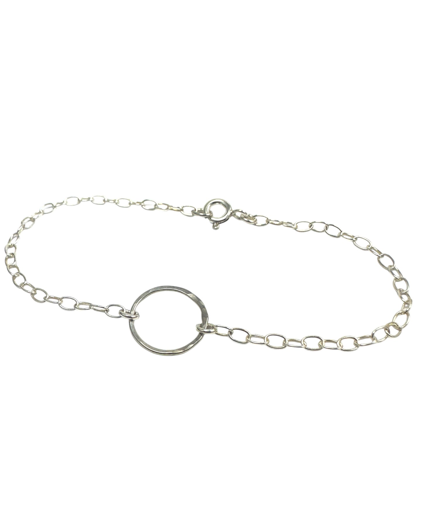 Halo Small Silver Bracelet or Anklet