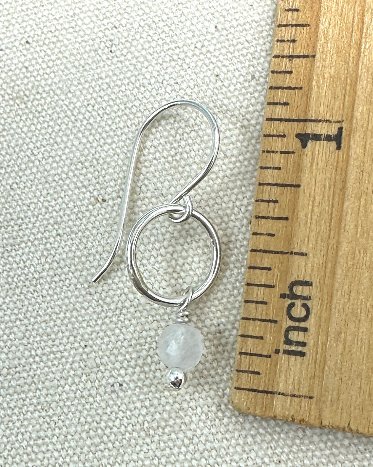 Demure Silver Gemstone Earrings