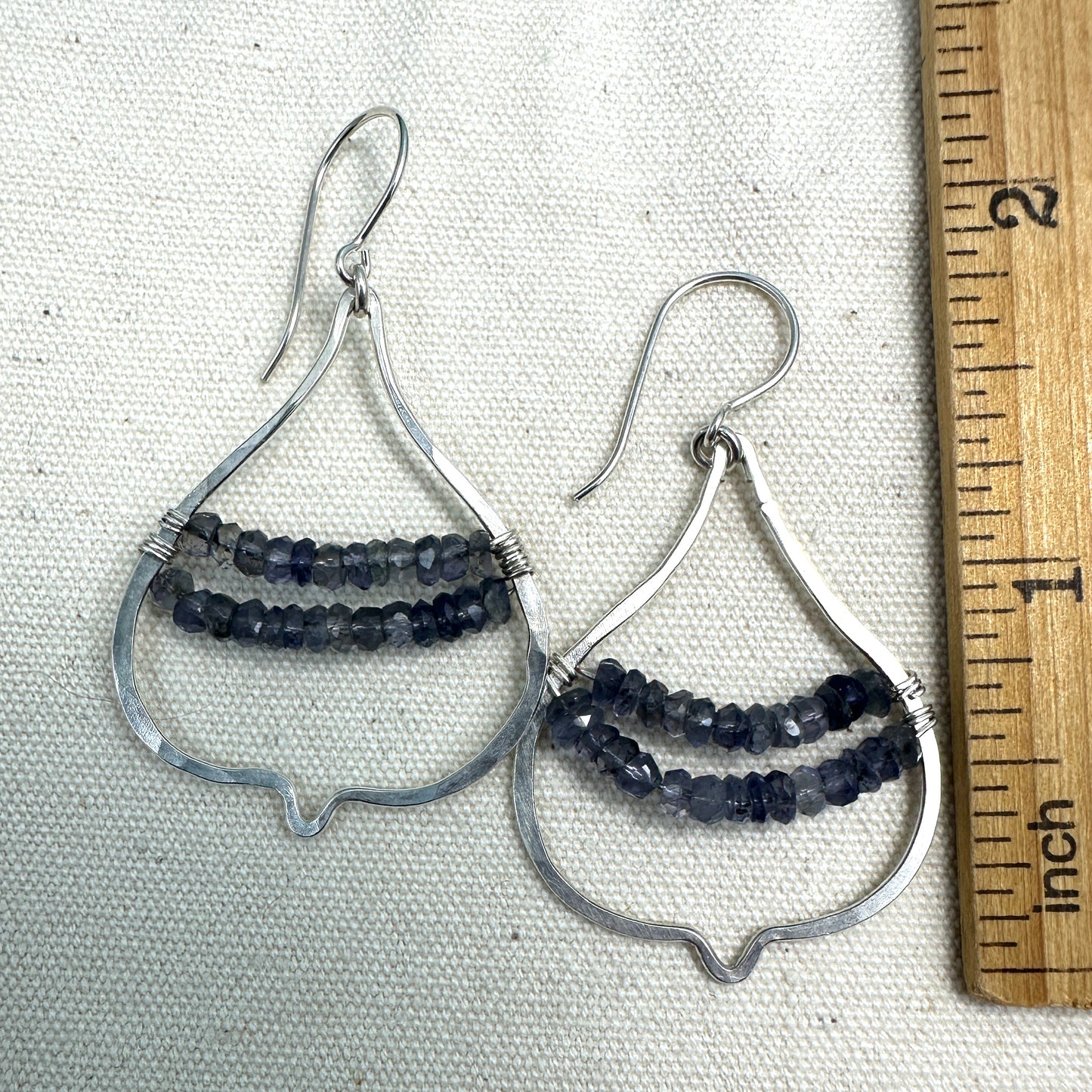 ON CLEARANCE Arabesque Iolite Silver Earrings