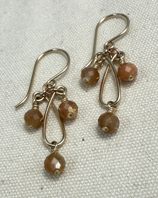 Contessa Gold Gemstone Earrings