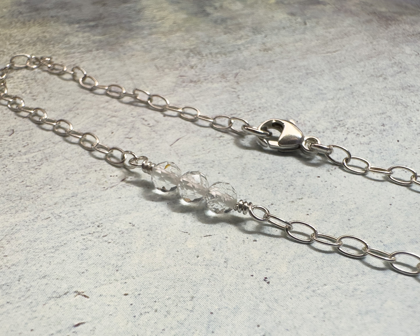 Serenity Silver Gemstone Bracelet