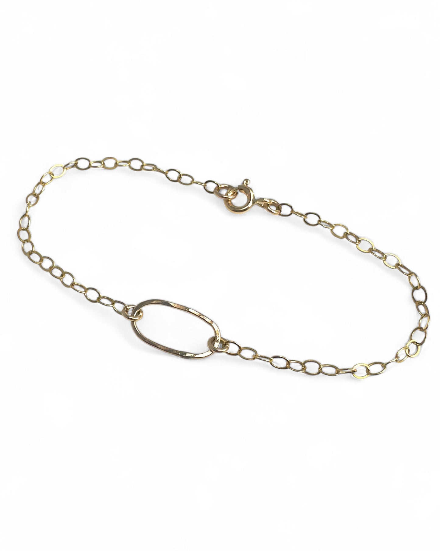 Derby Small Oval Gold Bracelet or Anklet