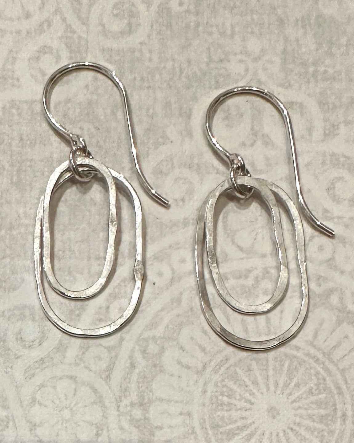 Derby Double Oval Earrings in Gold and Silver