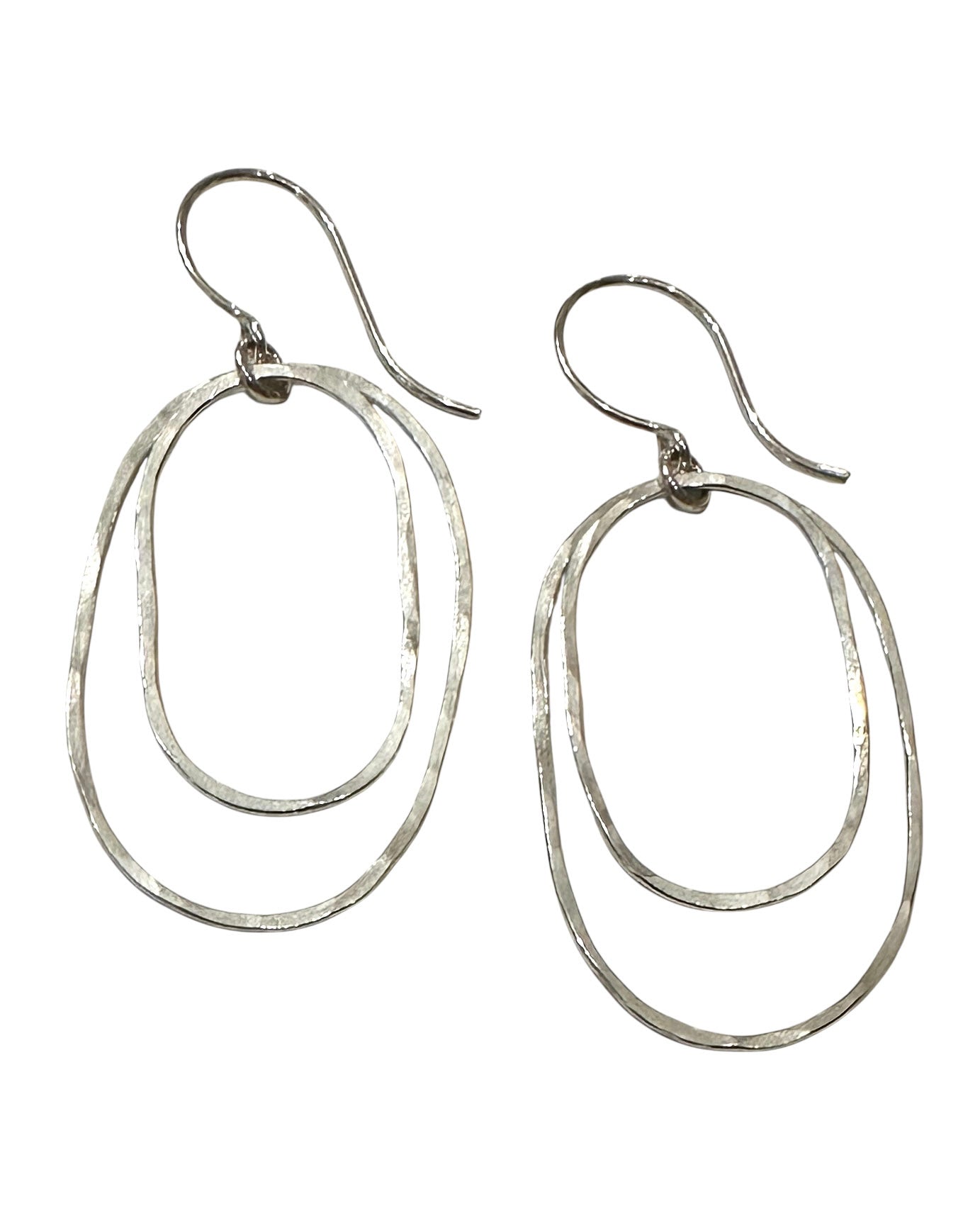 Derby Large Double Oval Earrings in Silver or Gold