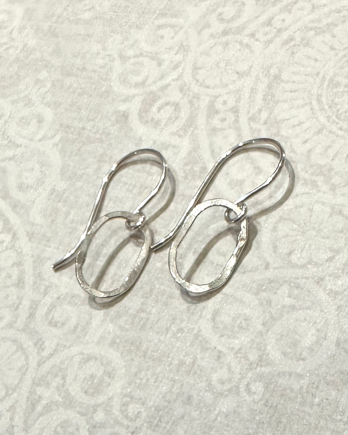 Derby Tiny Oval Earrings in Gold and Silver