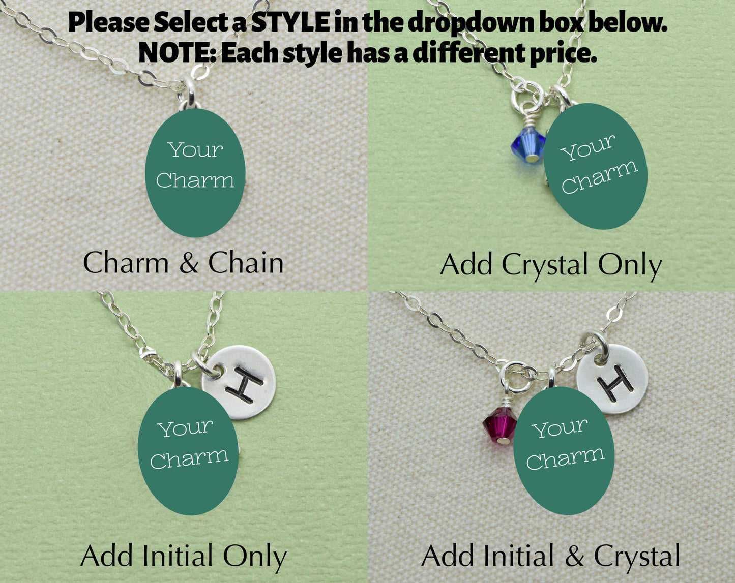 Ballet Slippers Charm Necklace in Sterling Silver