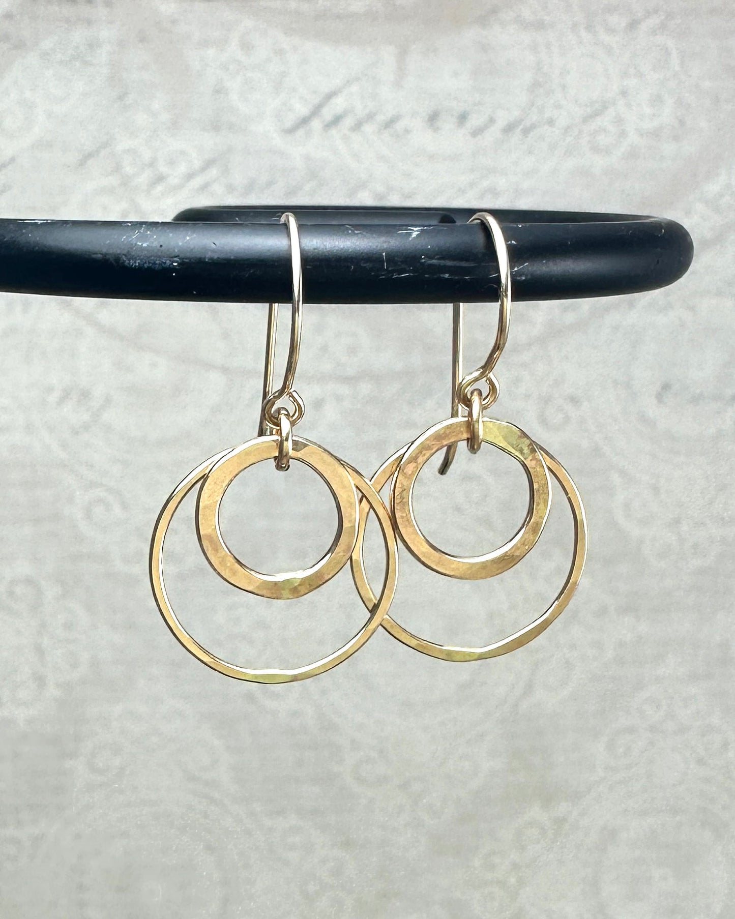 Joy Gold Double Circle Earrings