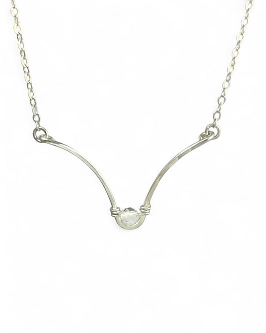 Soul Silver Gemstone Necklace