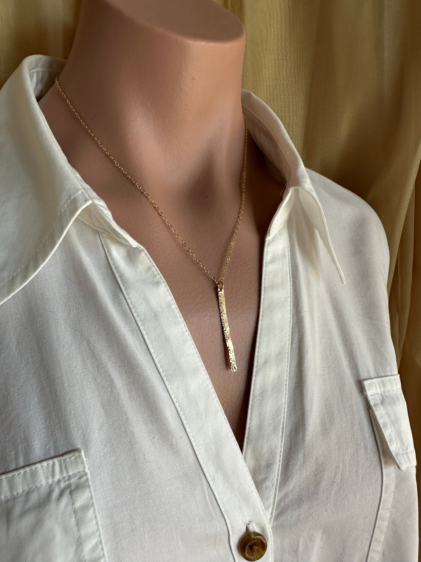 Wayfarer Gold Long Pendant Necklace