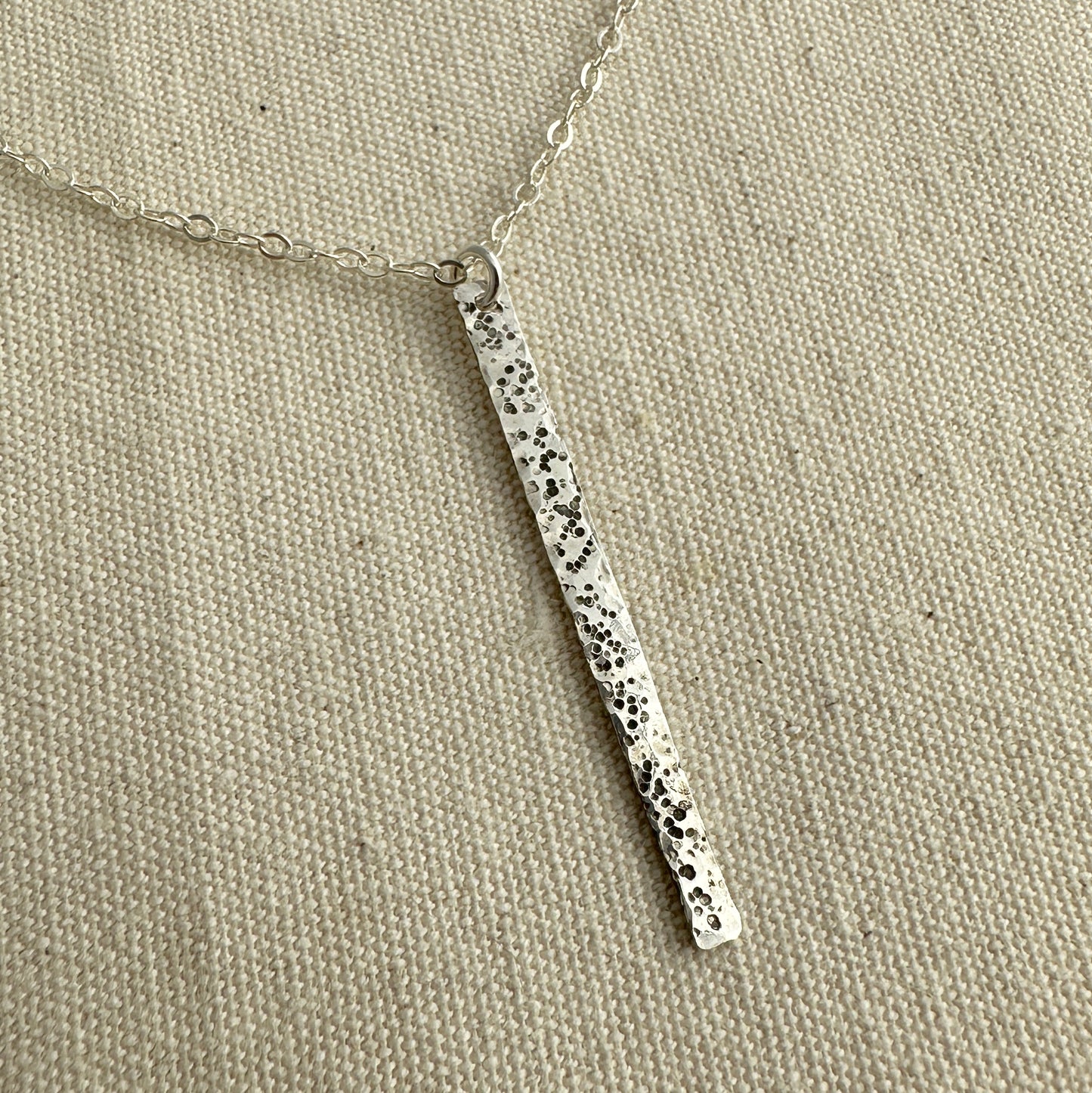 Wayfarer Silver Long Pendant Necklace