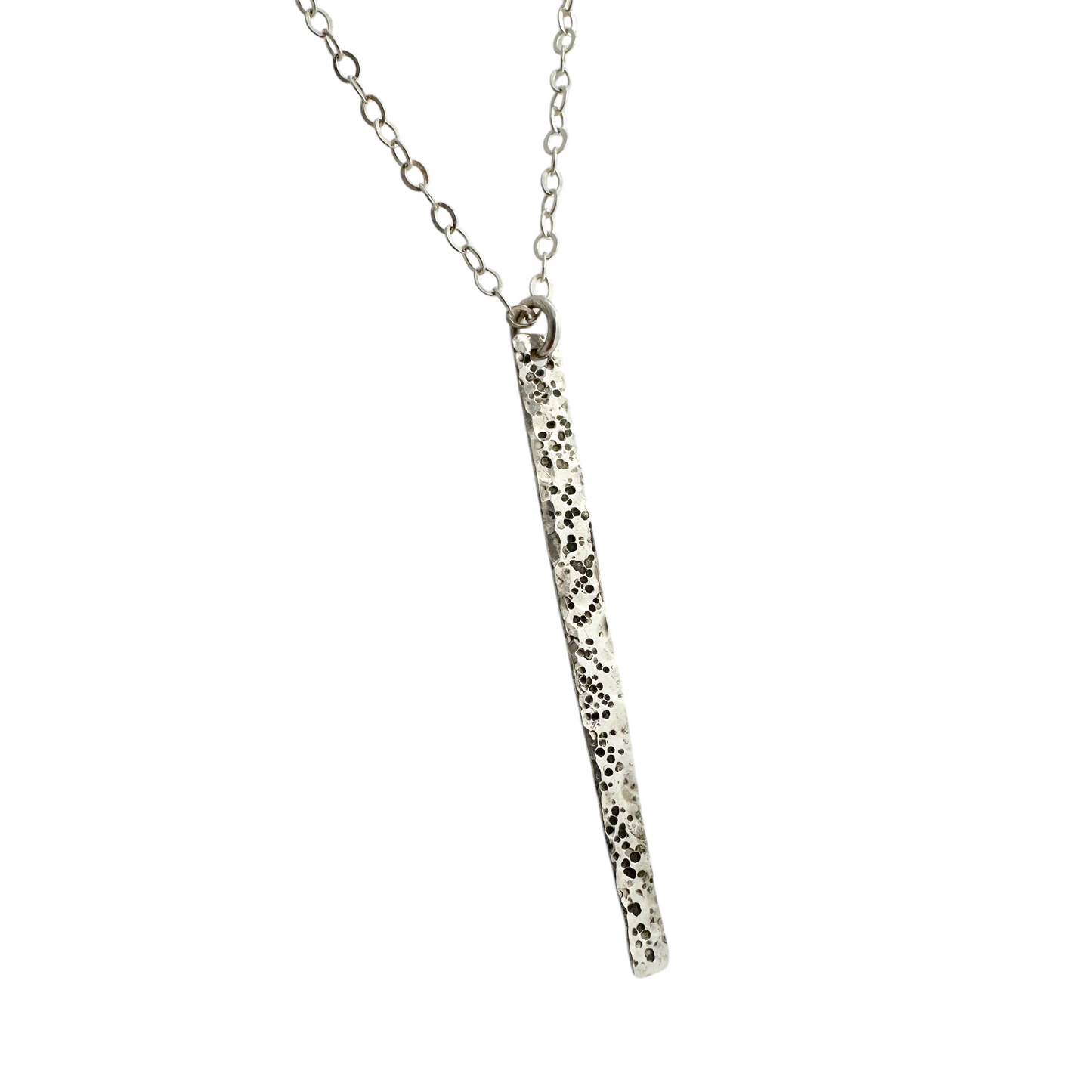 Wayfarer Silver Long Pendant Necklace