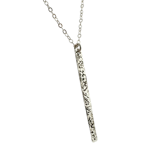 Wayfarer Silver Long Pendant Necklace