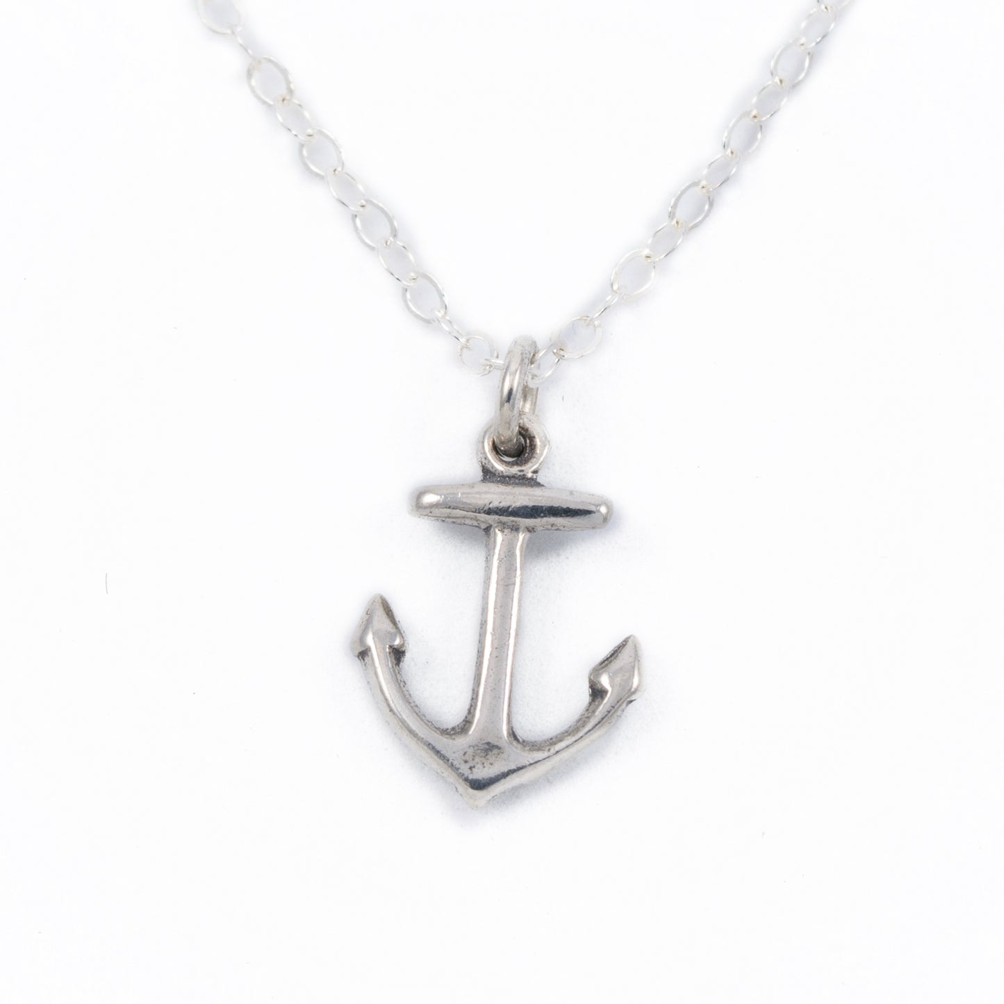 Sterling Silver Anchor Charm Necklace