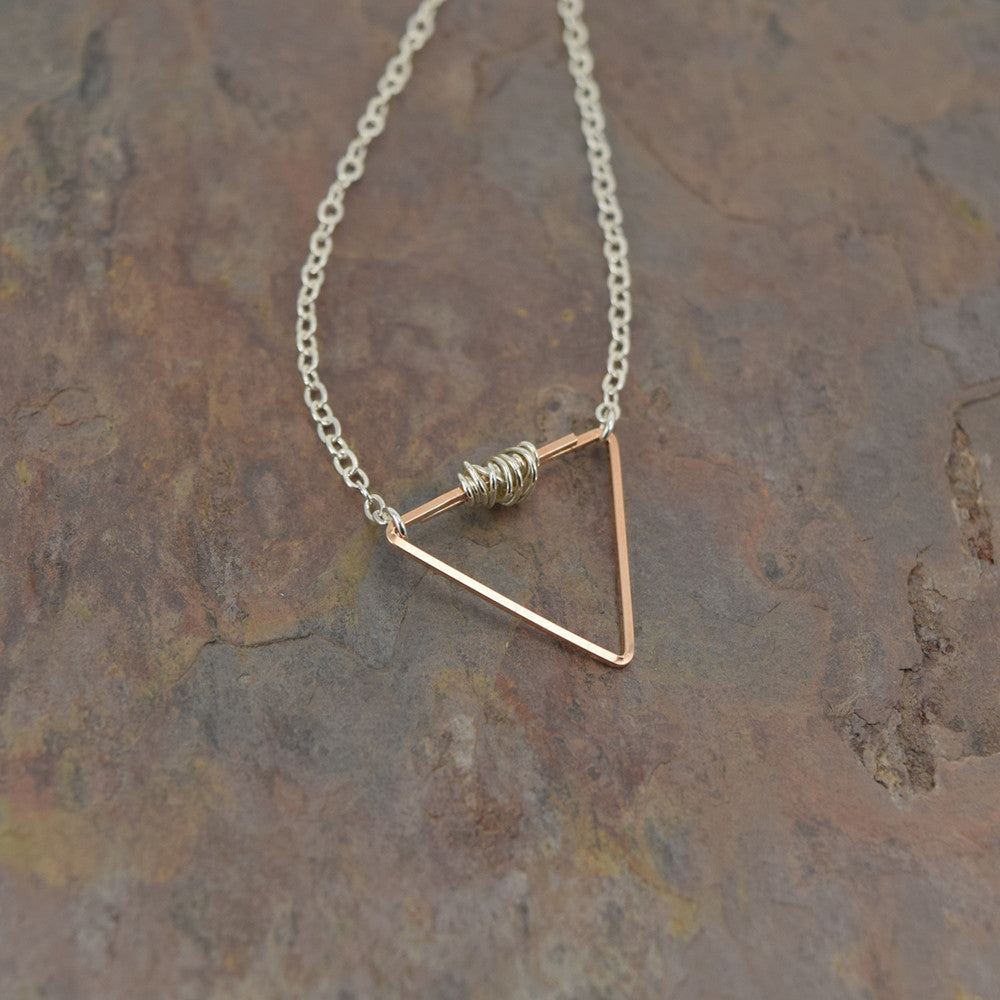 Balance Silver and Rose Gold Necklace