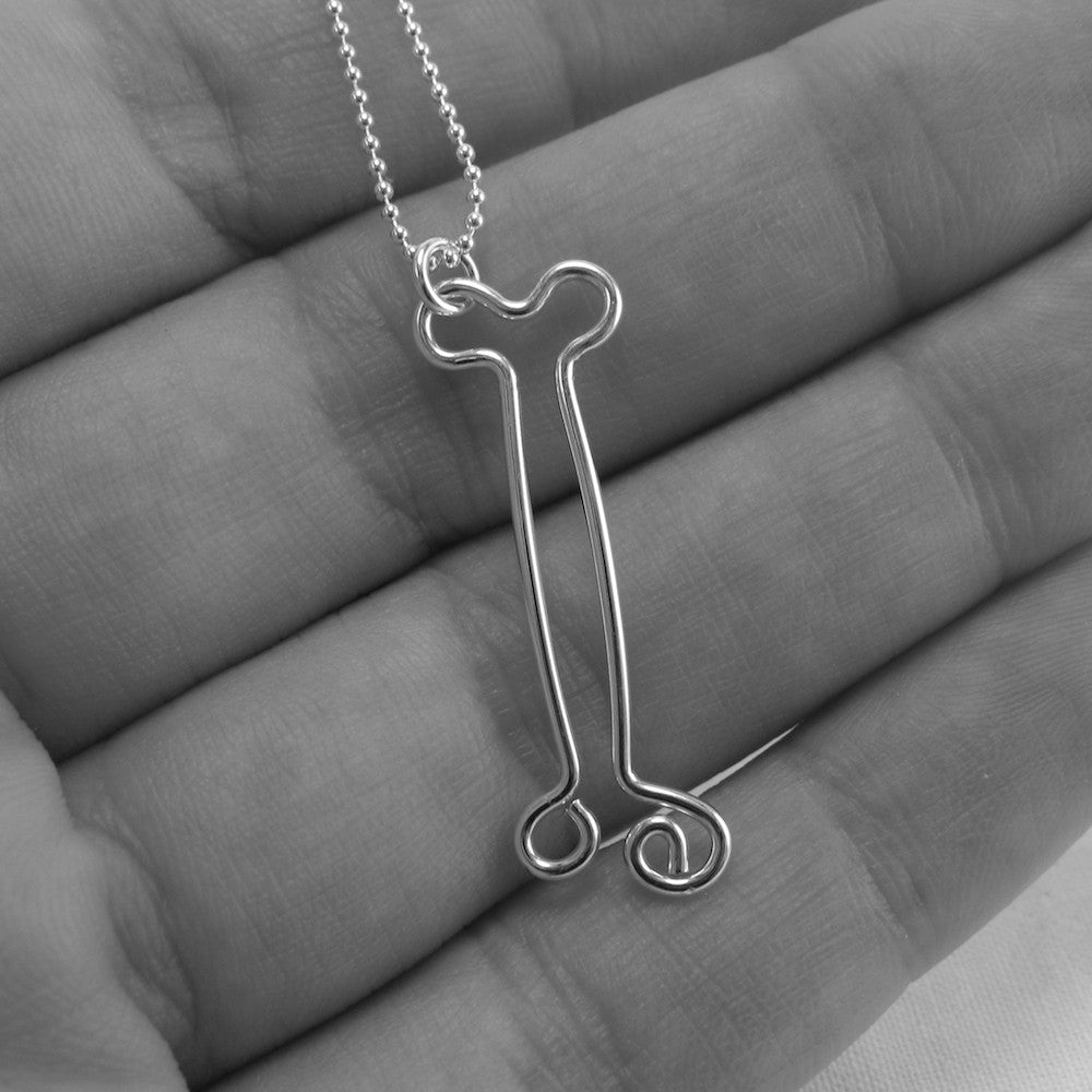 Bones Silver Necklace