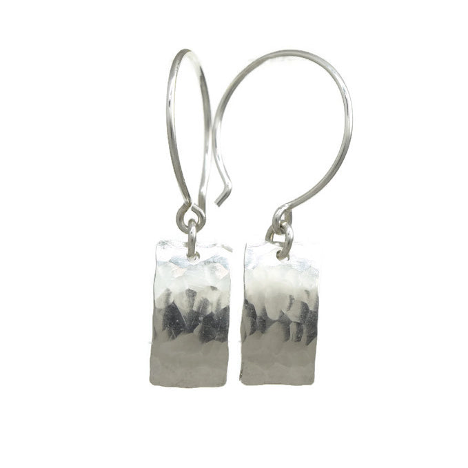 Cadence Silver Earrings, Rectangle
