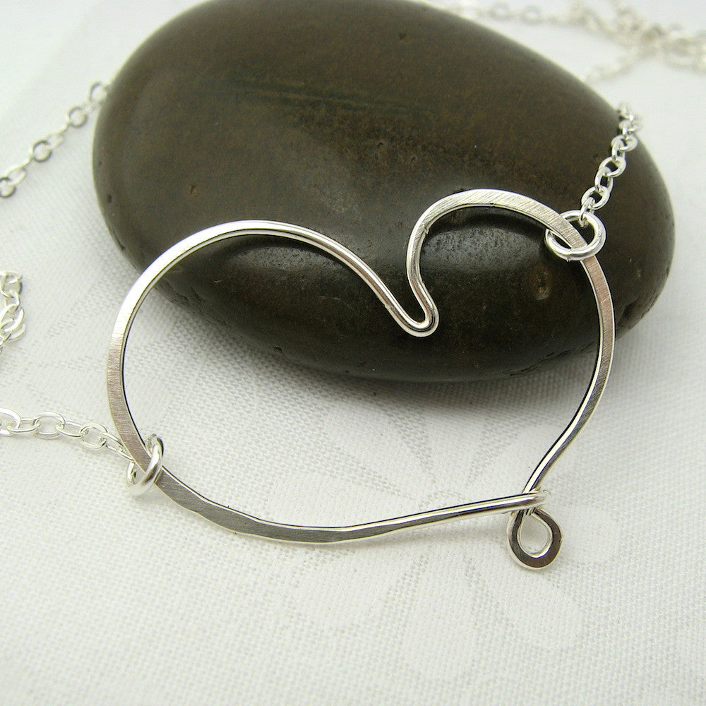 Cherish Silver Heart Necklace