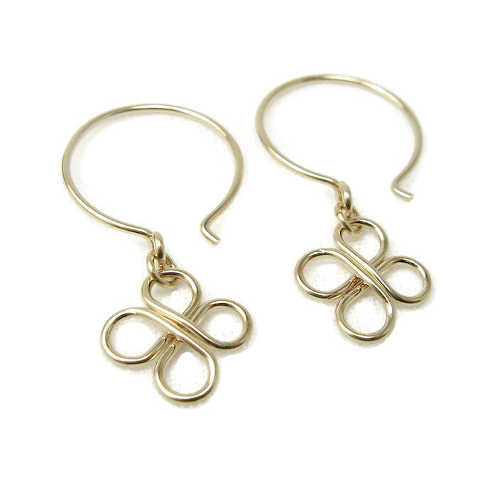Clovers Gold Earrings