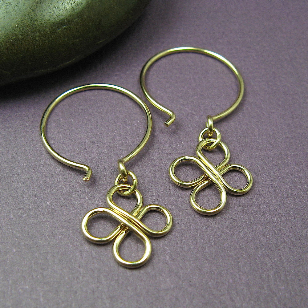 Clovers Gold Earrings
