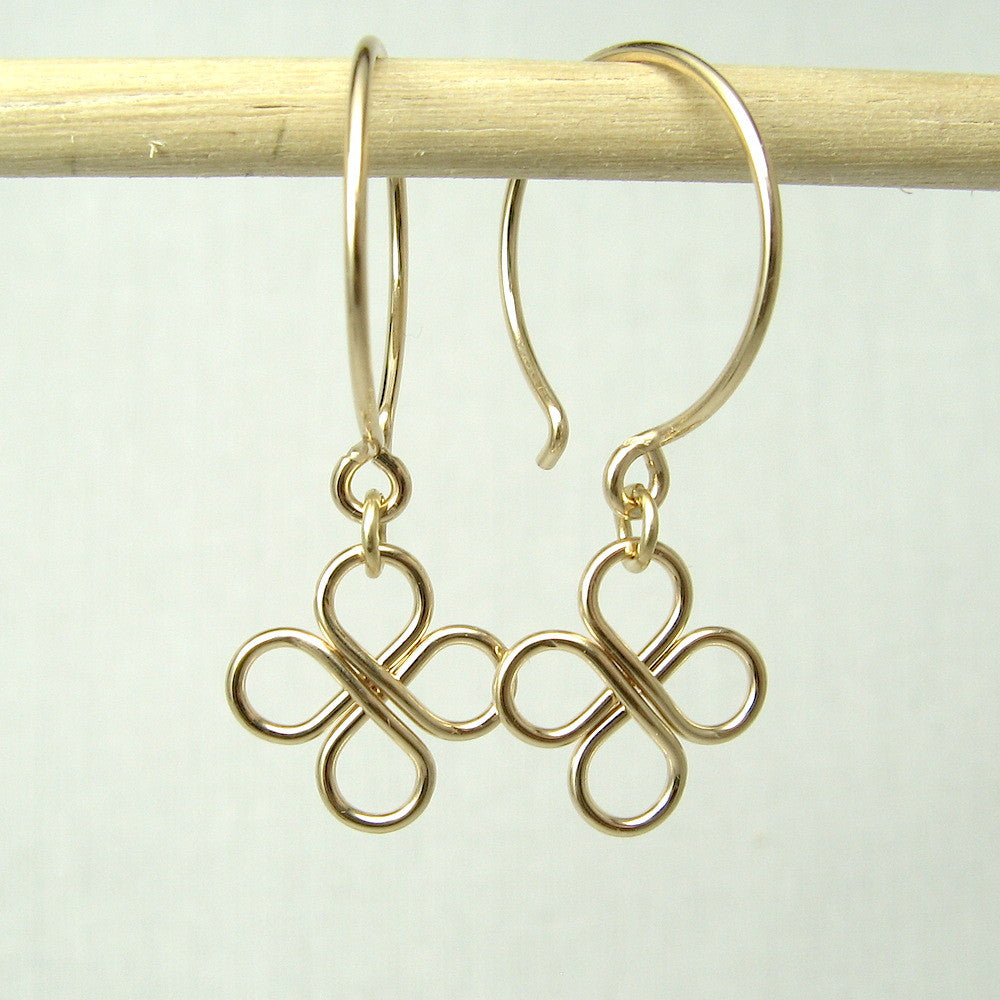 Clovers Gold Earrings
