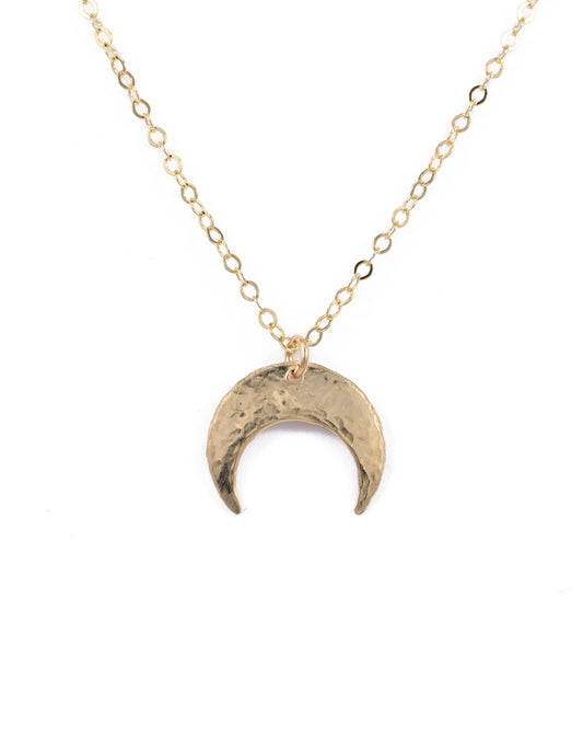Crescent Gold Necklace