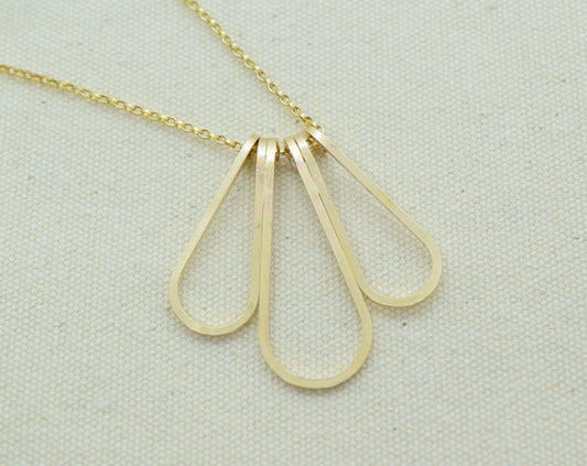 Elan Multi-drop Gold Necklace