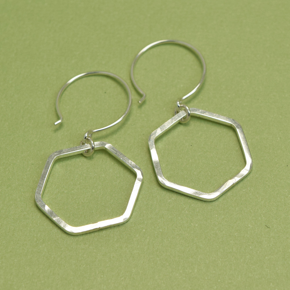 Honeycomb Silver Earrings