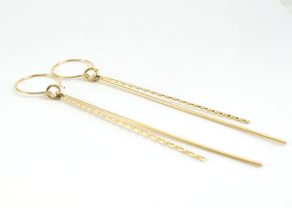 Icicles Gold Earrings