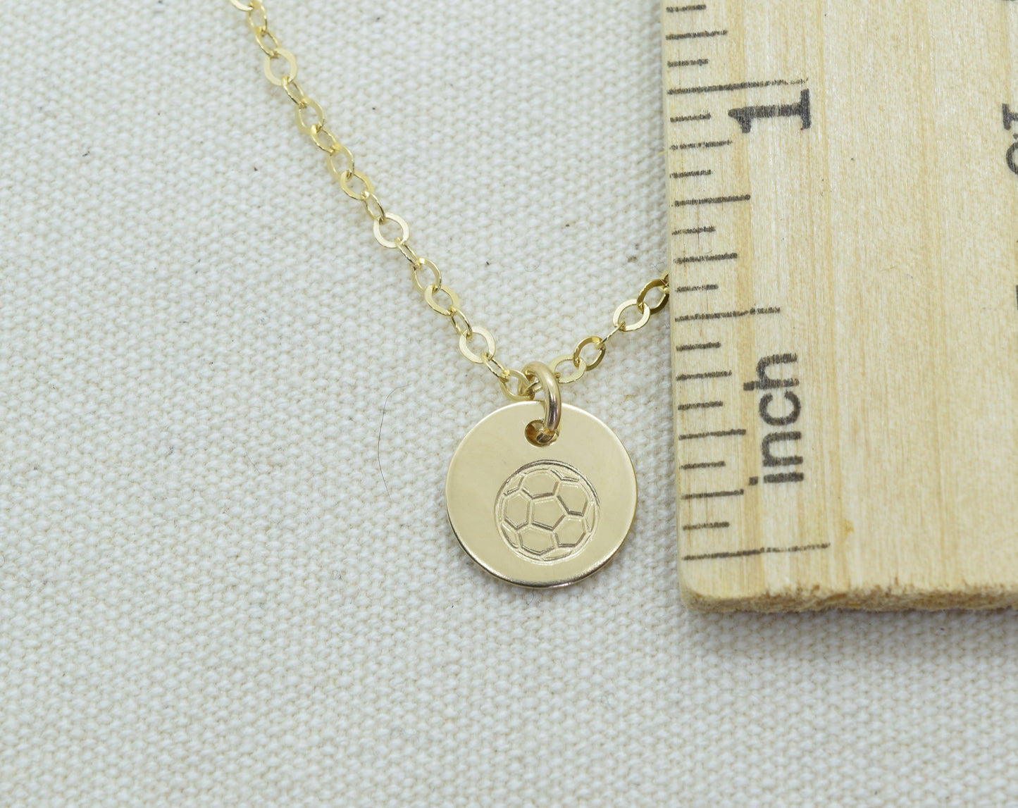 Gold Soccer Ball Charm Necklace