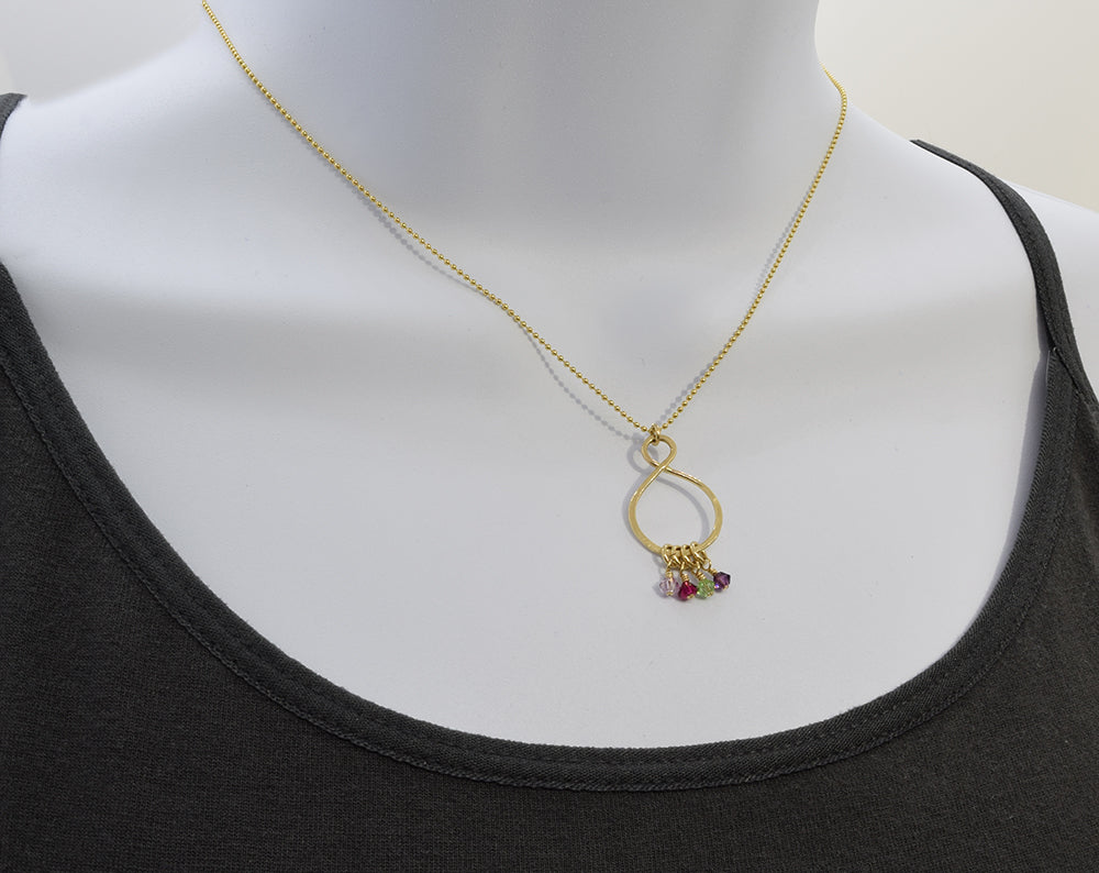 Infinity Gold Birthstone Necklace