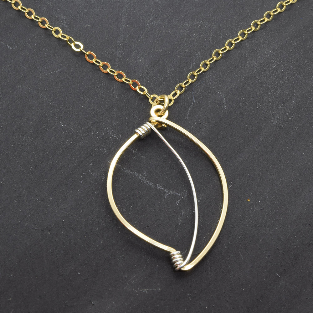 Leaf Gold Necklace - Cloverleaf Jewelry
