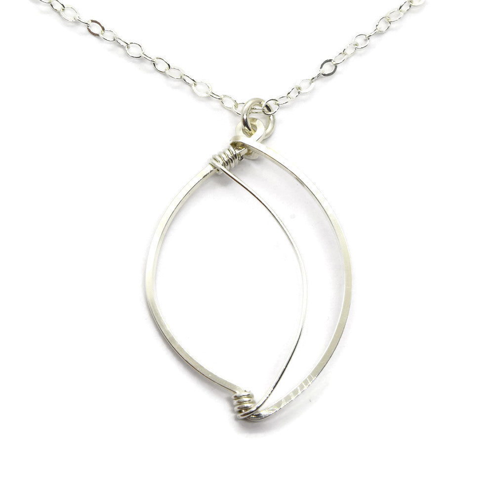 Leaf Silver Necklace - Cloverleaf Jewelry
