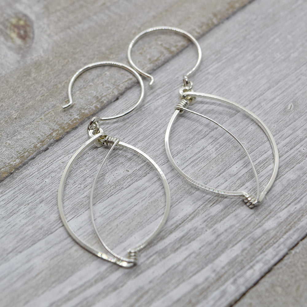 Leaves Silver Earrings - Cloverleaf Jewelry