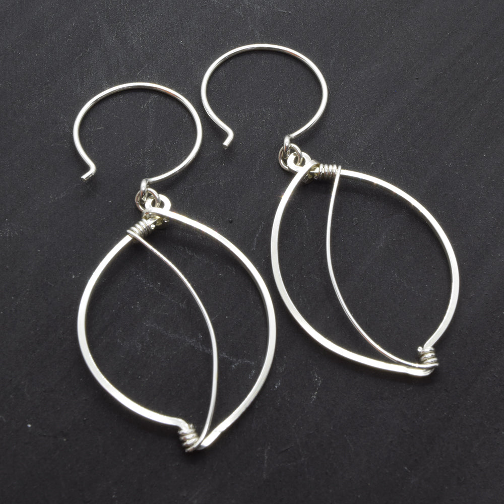 Leaves Silver Earrings - Cloverleaf Jewelry