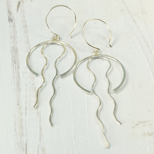 Medusa Silver Earrings