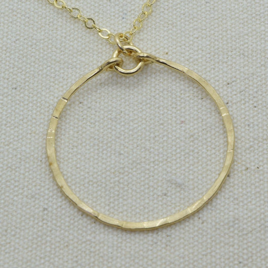 Meridian Gold Circle Necklace