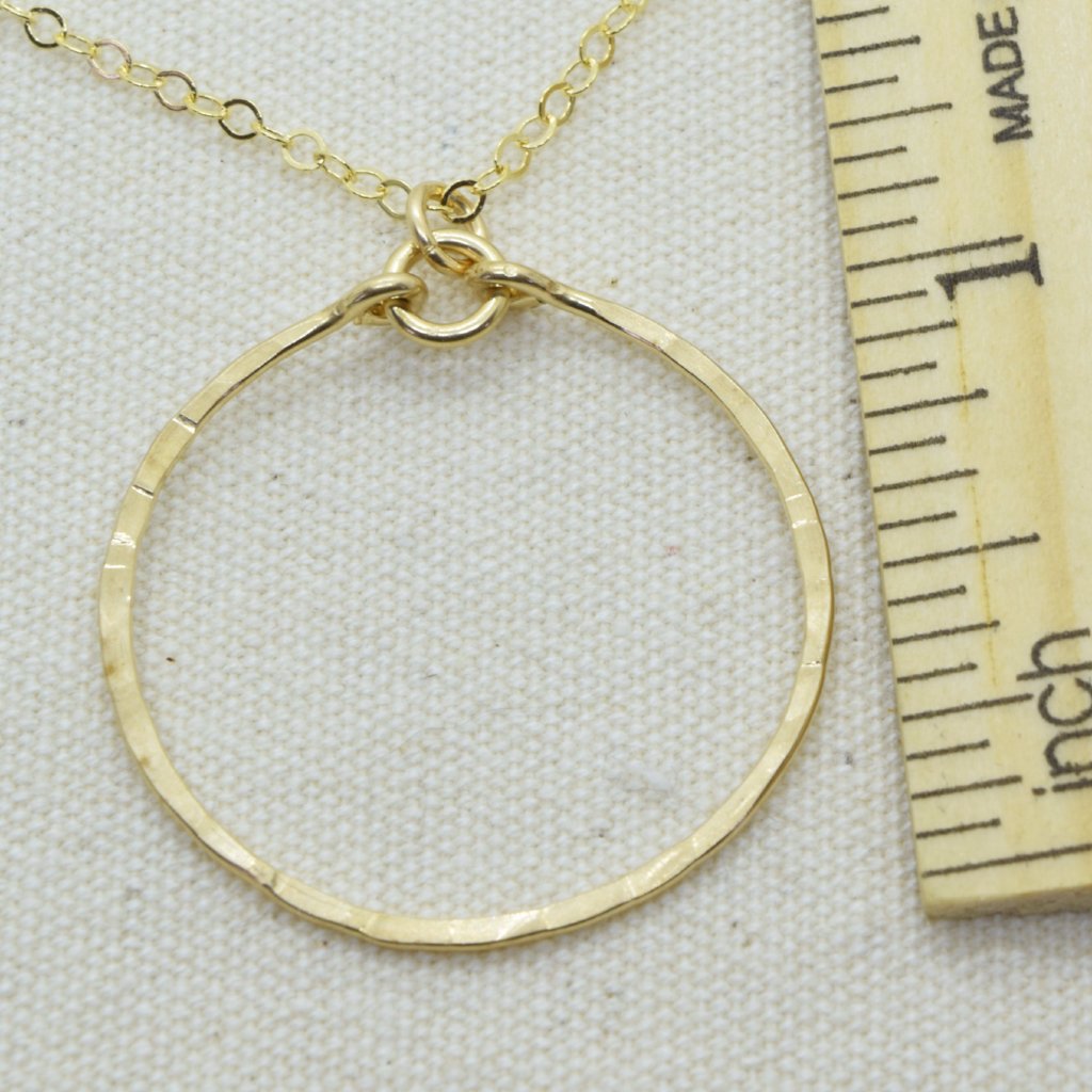 Meridian Gold Circle Necklace