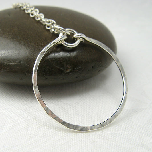 Meridian Silver Circle Necklace