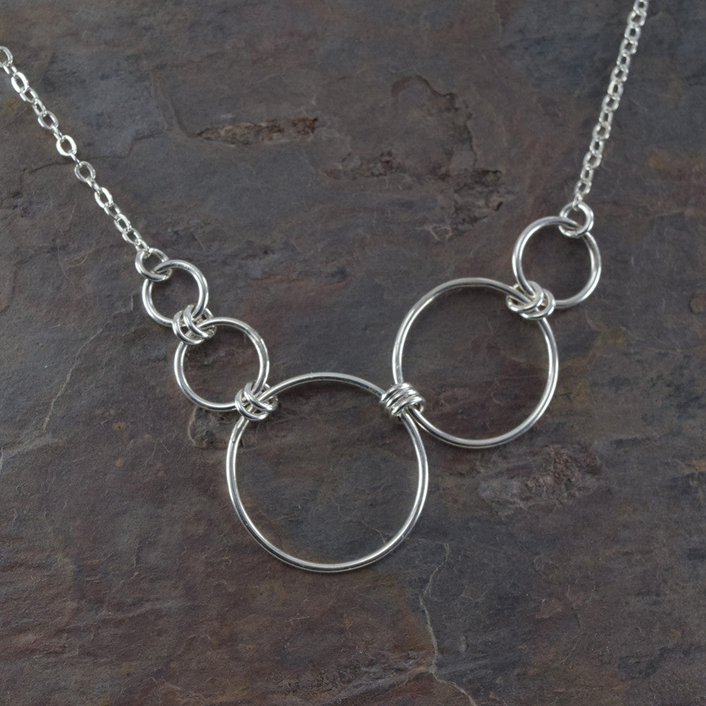 Nexus Asymmetrical Silver Necklace