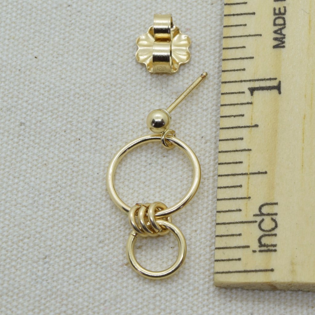 Nexus Gold Ball Post Earrings