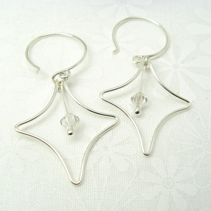 Radiant Silver Earrings - Cloverleaf Jewelry