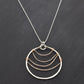 Ripple Silver and Rose Gold Necklace