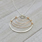 Ripple Silver and Rose Gold Necklace