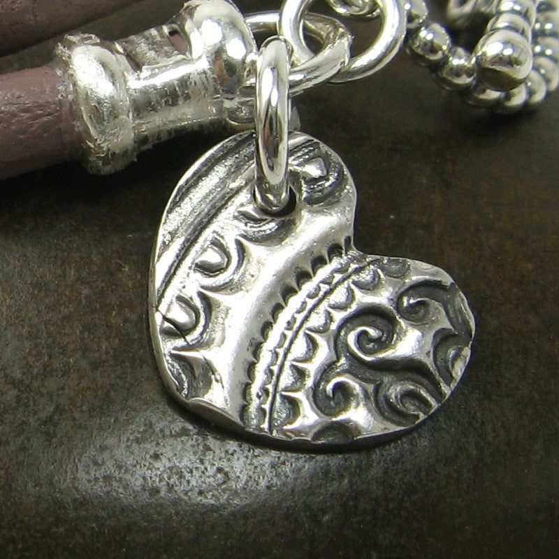 Textured Heart Charm