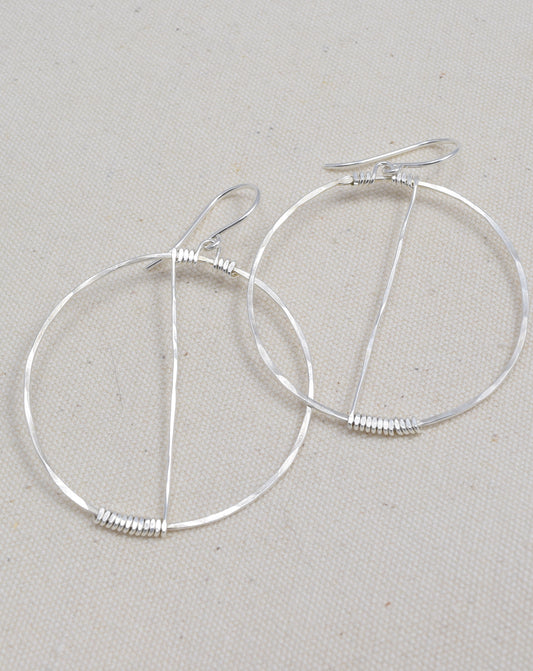Traverse Silver Hoop Earrings