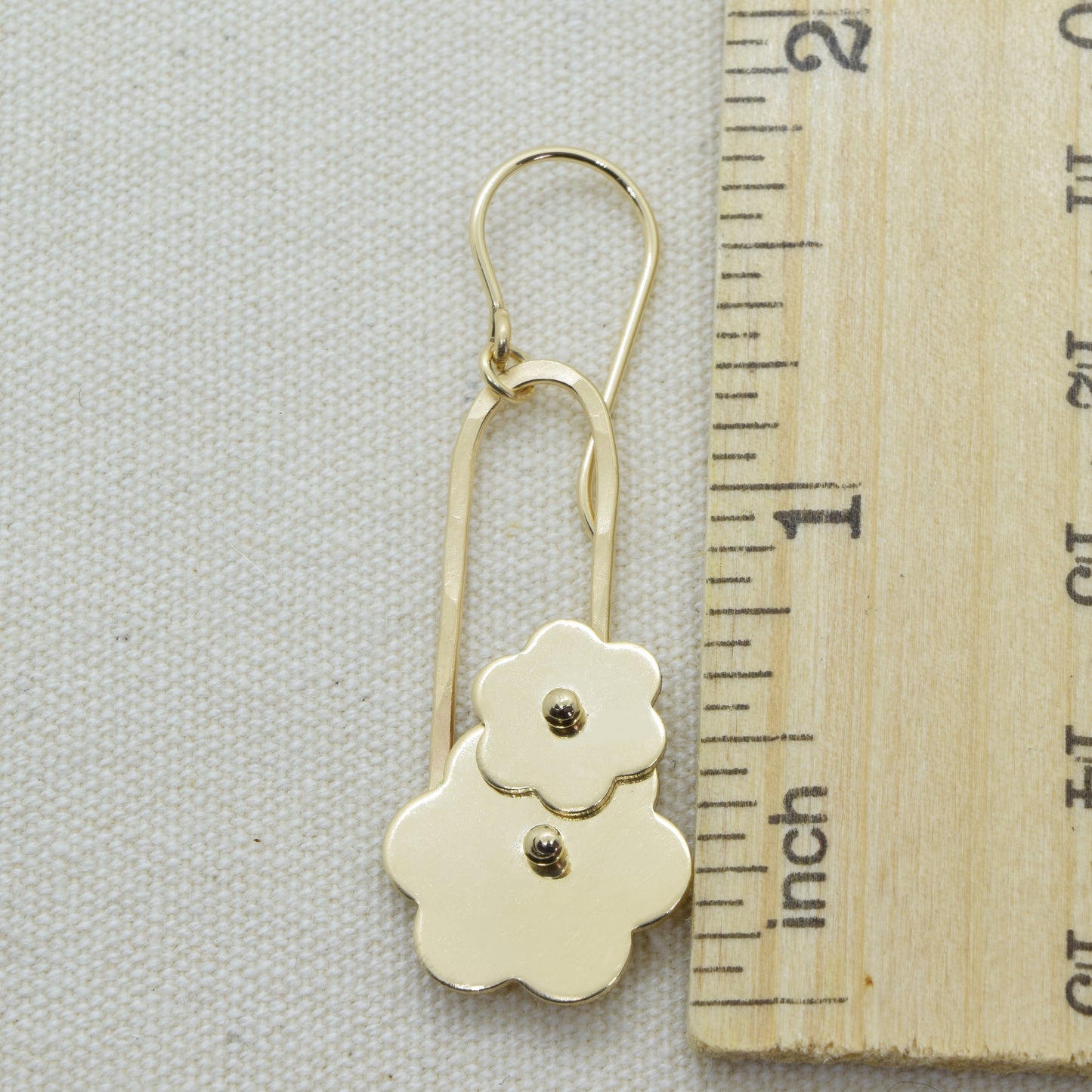 Trellis Gold Flower Earrings