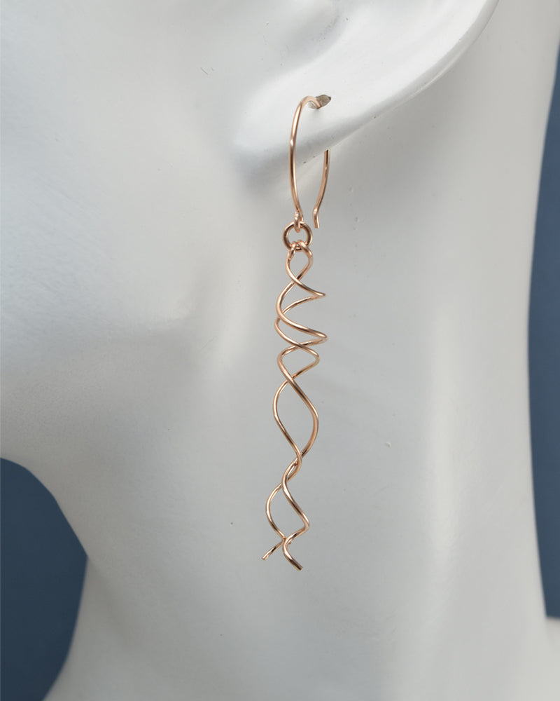 Twirl Rose Gold Earrings