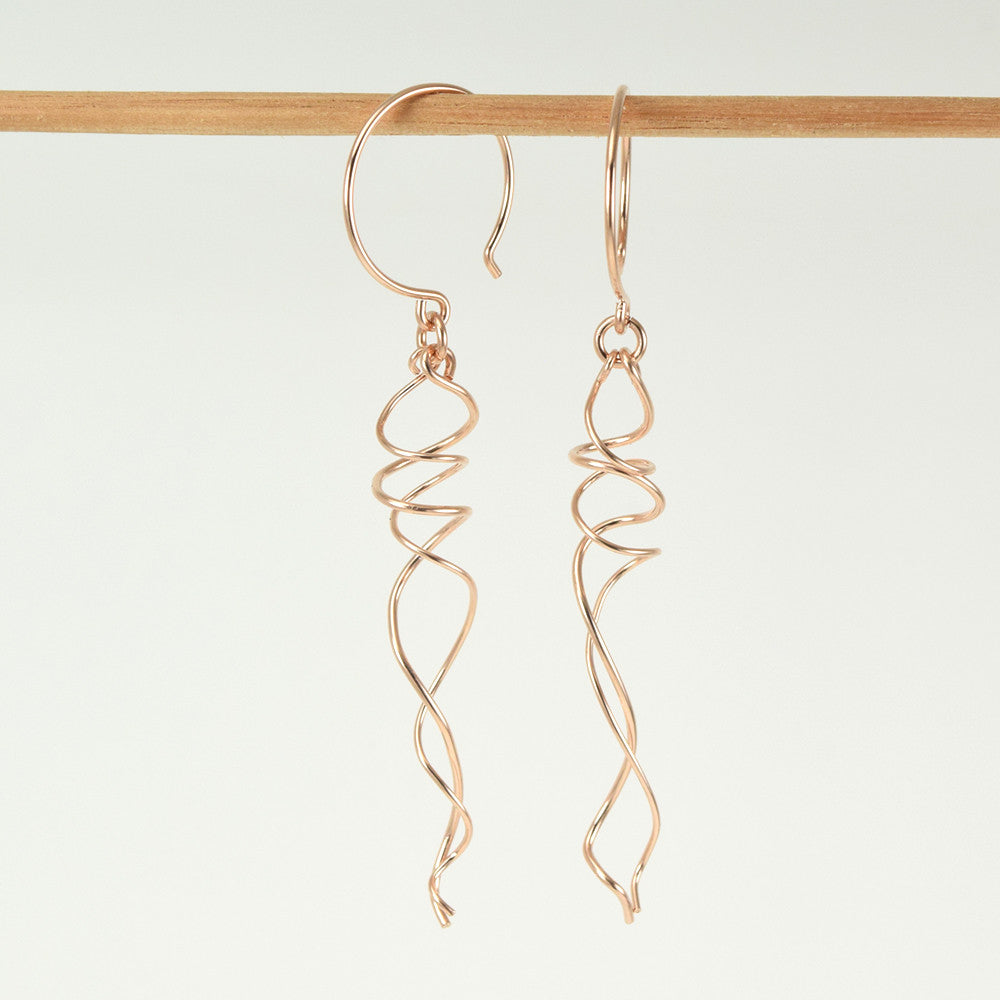Twirl Rose Gold Earrings