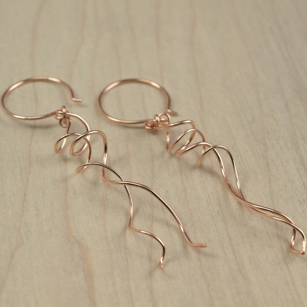 Twirl Rose Gold Earrings