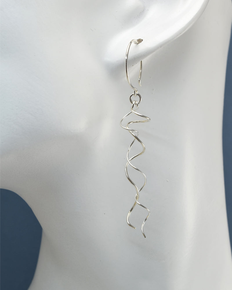 Twirl Silver Earrings